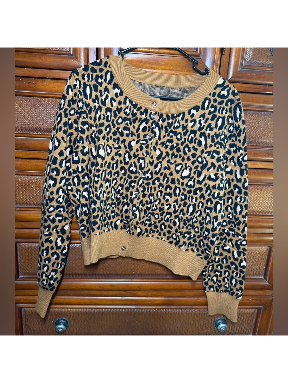 Leopard Print Women's cardigan Sweater